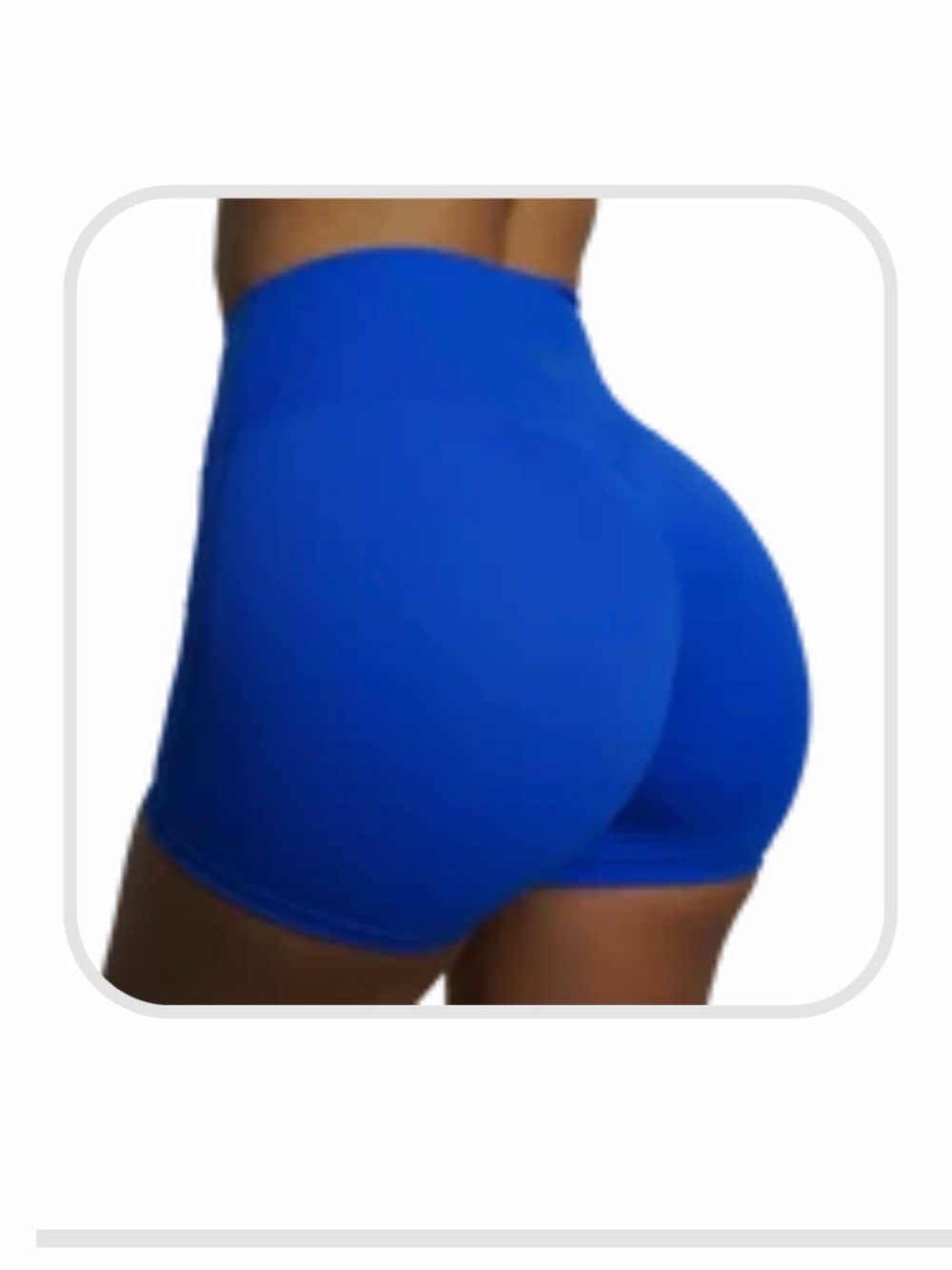 High-Waist Athletic Shorts in Royal Blue